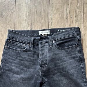 Madewell Relaxed Taper Men's Washed Black Jeans 31x32